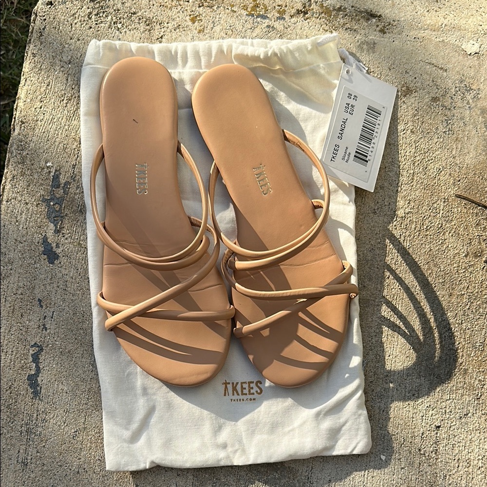 TKEES Sloane Nude Beige Strappy Sandals Women’s